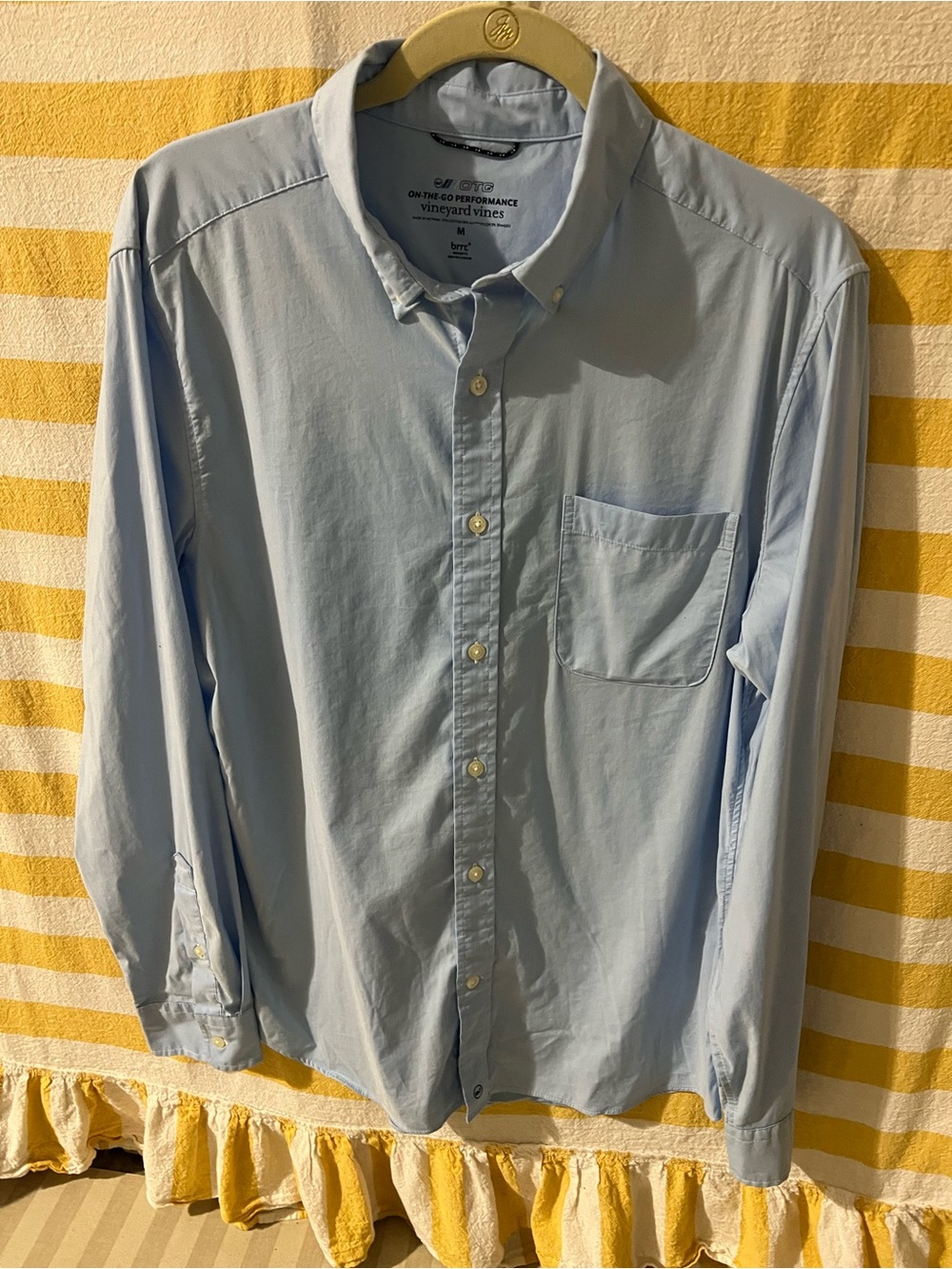 Vineyard Vines Men’s Pale Blue Long-Sleeve Button-Down Shirt